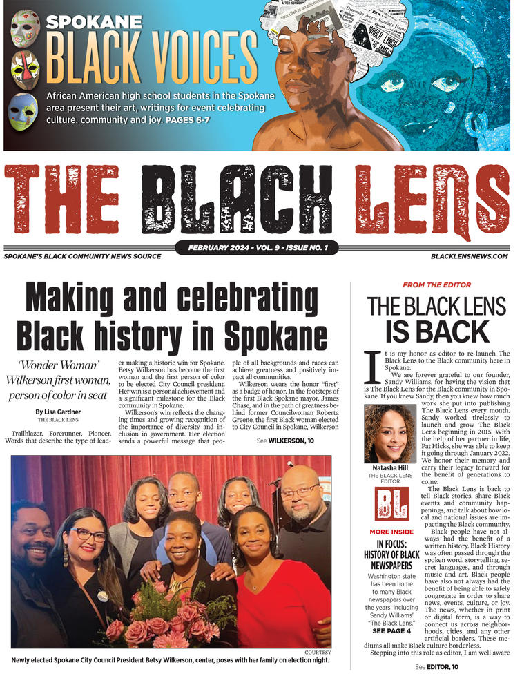 The Black Lens front page 