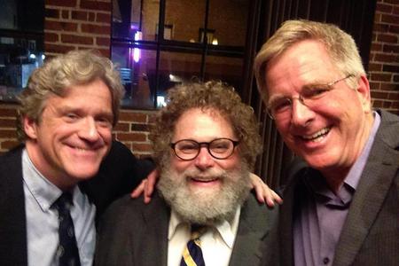 The late writer Peter Jackson with Knute Berger and Rick Steves in 2015.