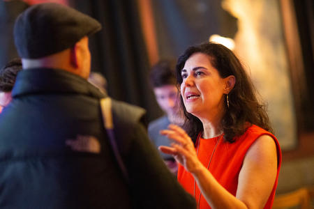 Tammy Morales celebrates at her election party in Columbia City