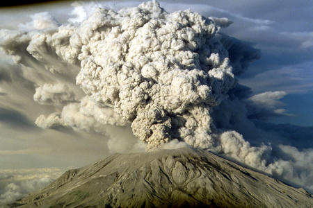 Mountain eruption
