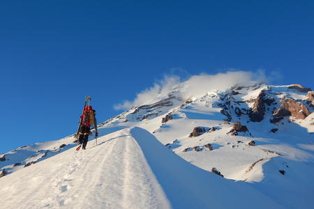 Conrad Wharton heads up to make a ski run