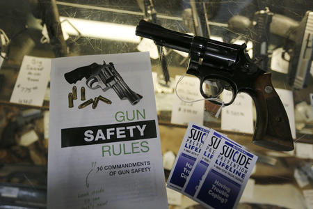 a gun and gun safety literature
