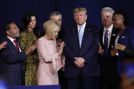 Faith leaders pray for Trump