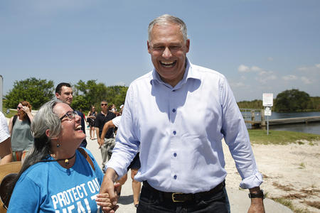 Jay Inslee is shown in Florida.
