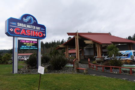 Sign and building for the Shoalwater Bay Casino
