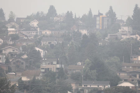 Beacon Hill homes sit in wildfire smoke
