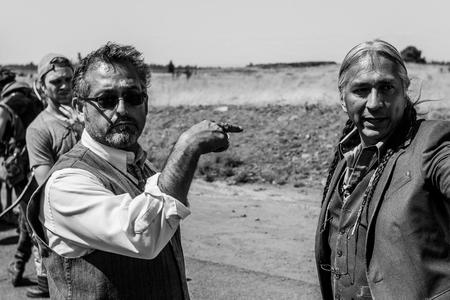 Mas, left, directs on the set of SYFY’s zombie series Z Nation