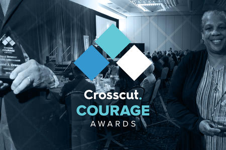 Crosscut Courage Awards photo collage with event logo 