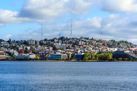 A view of Queen Anne Hill from the Bainbridge Ferry