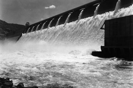 Archival image of a dam