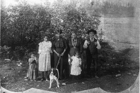 An archival image of a family