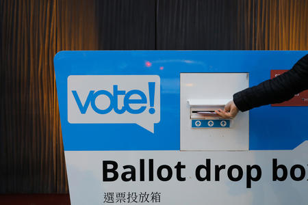 Voters drop off ballots